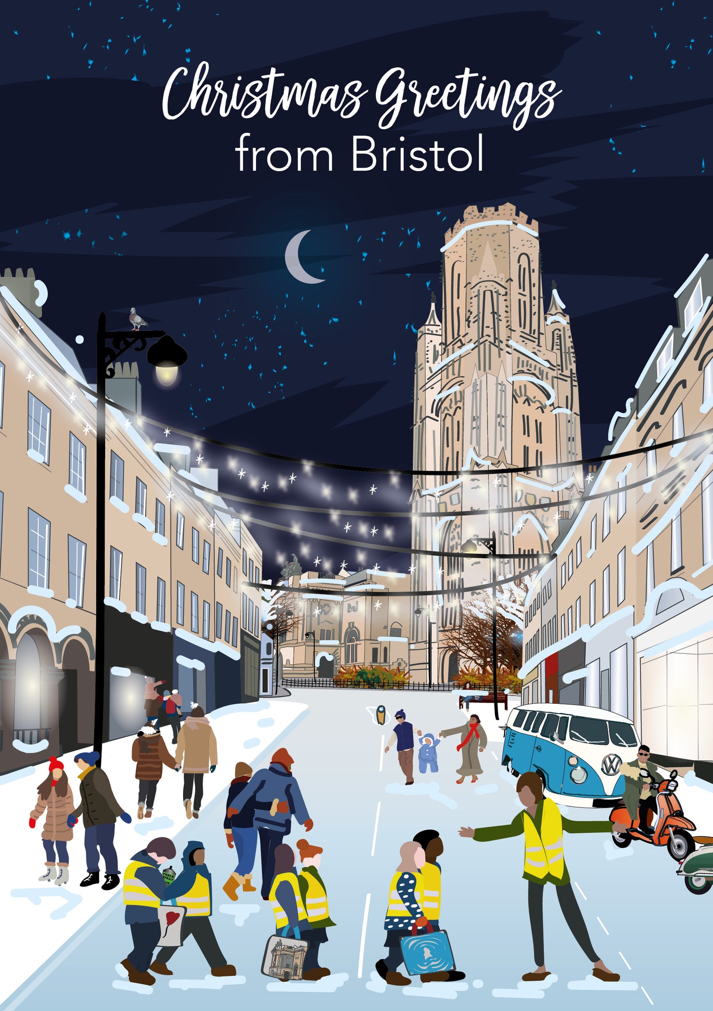 Bristol Park Street 5x7" Christmas Cards
