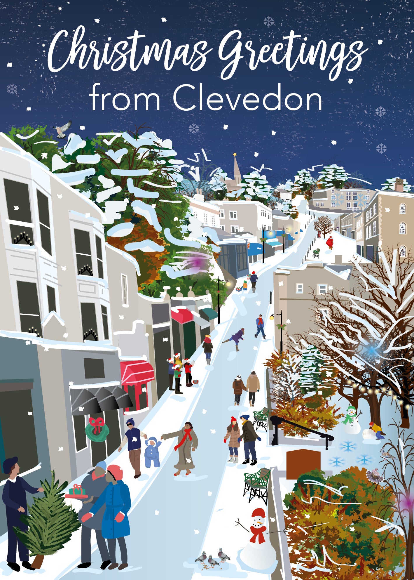 Hill Road, Clevedon 5x7" Christmas Cards