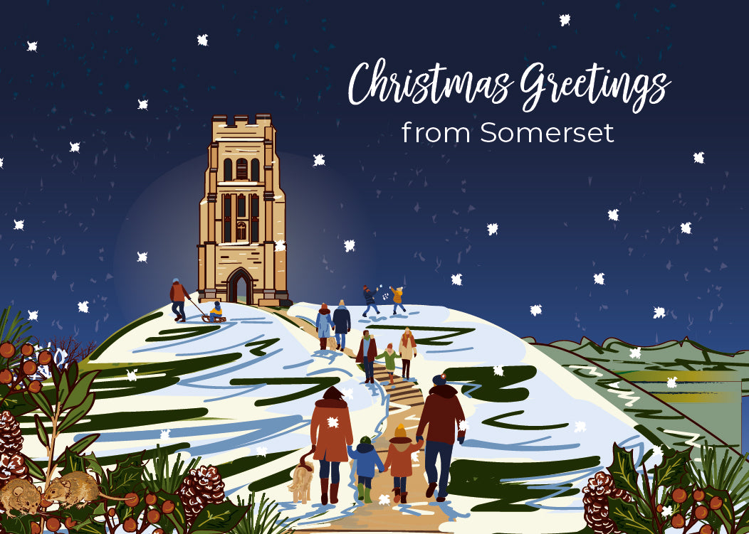 Glastonbury at Christmas 5x7" Christmas Cards