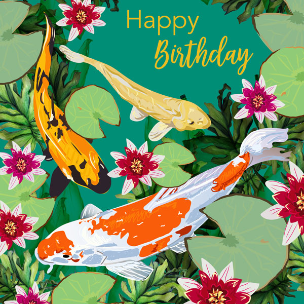 Carp Greeting Card