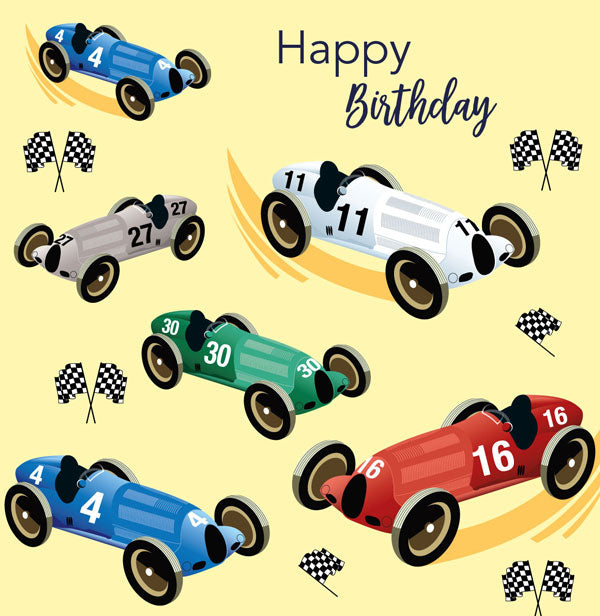 Vintage racing car Greeting Card