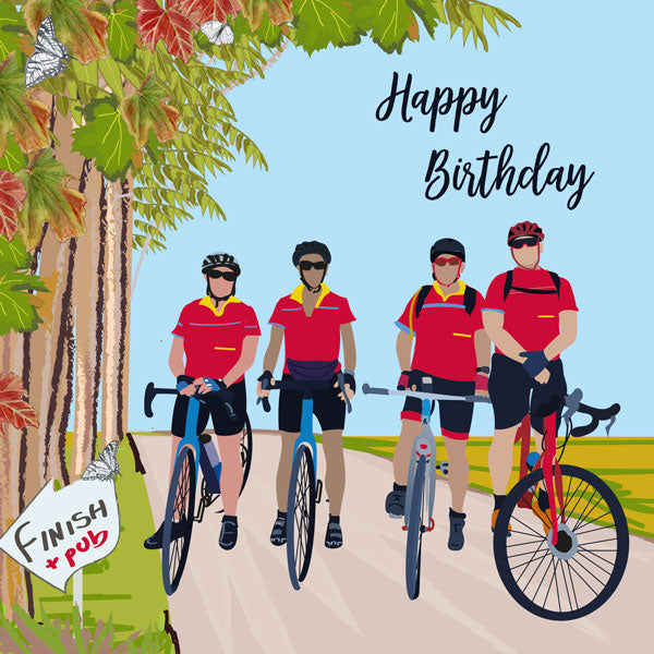 Cyclist Greeting Card