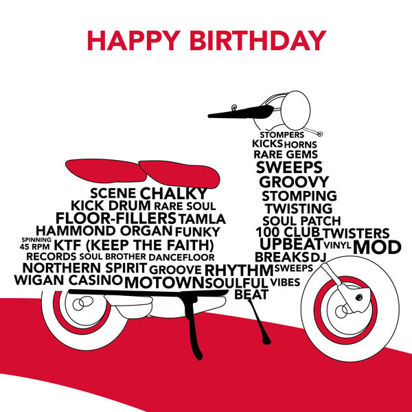 Northern Soul - MOD - Vespa Greeting Card
