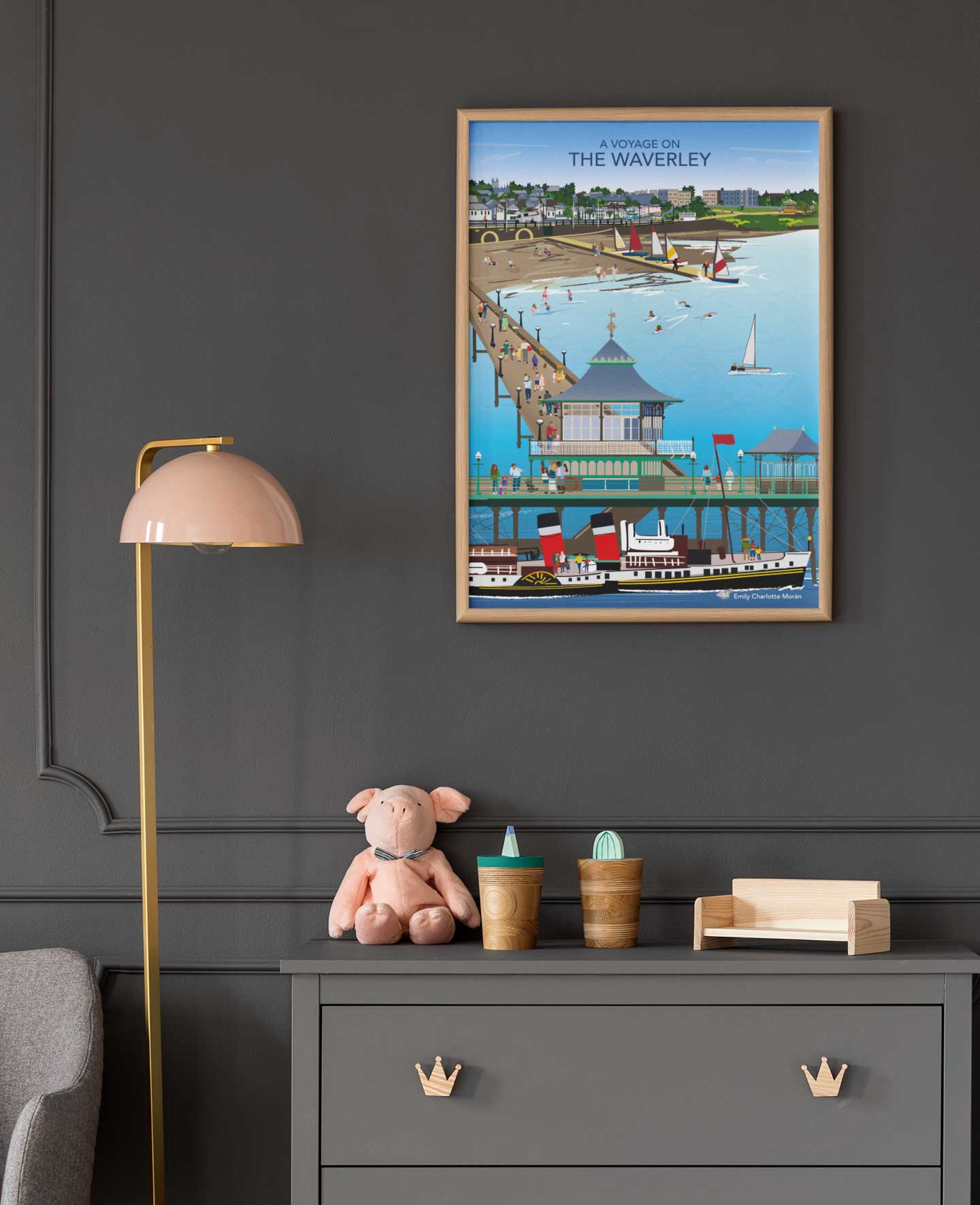 Clevedon Pier & the Waverley Typography Poster