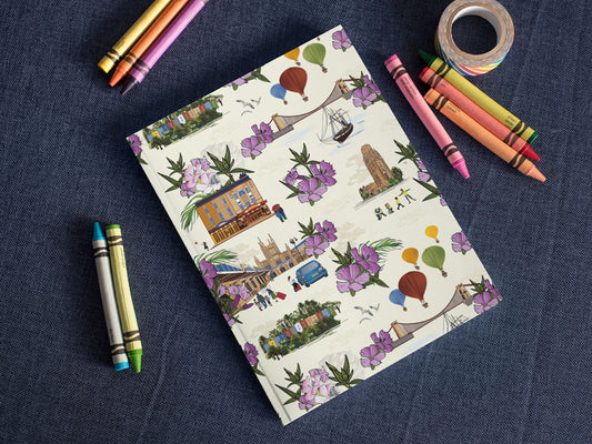 Hard back Bristol icons notebook