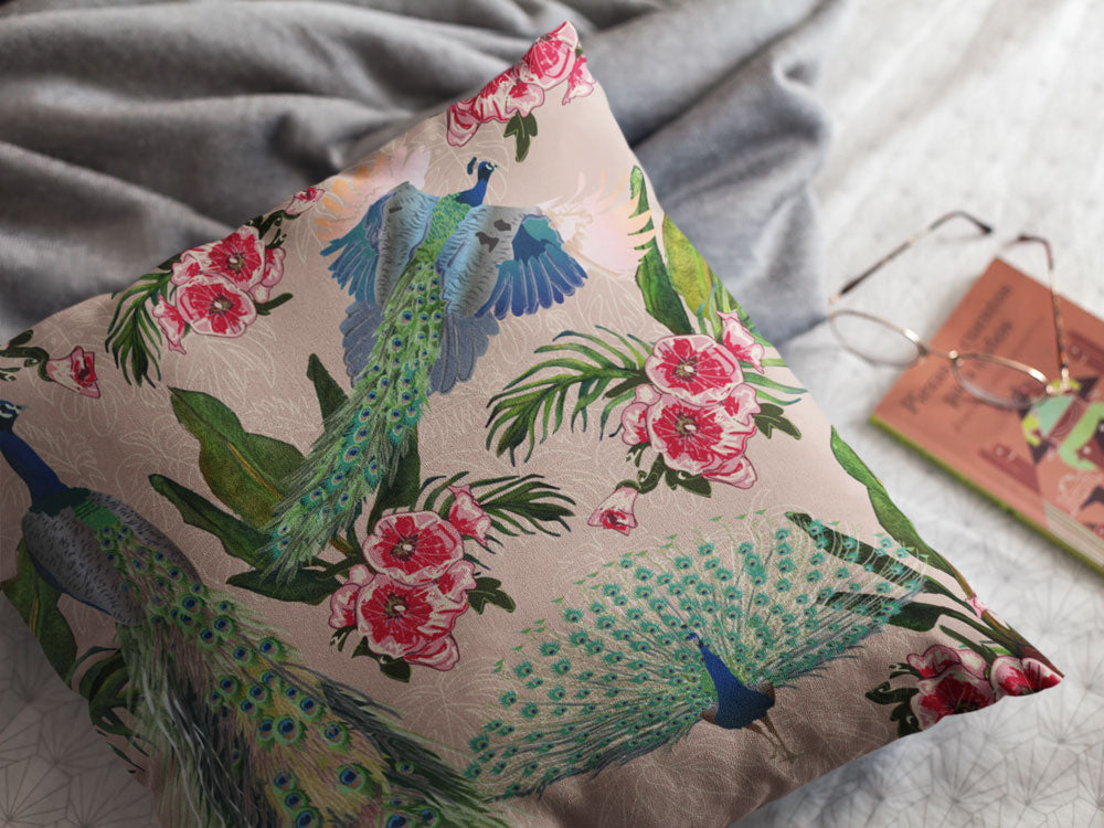 Enchanted Peacock Cushion