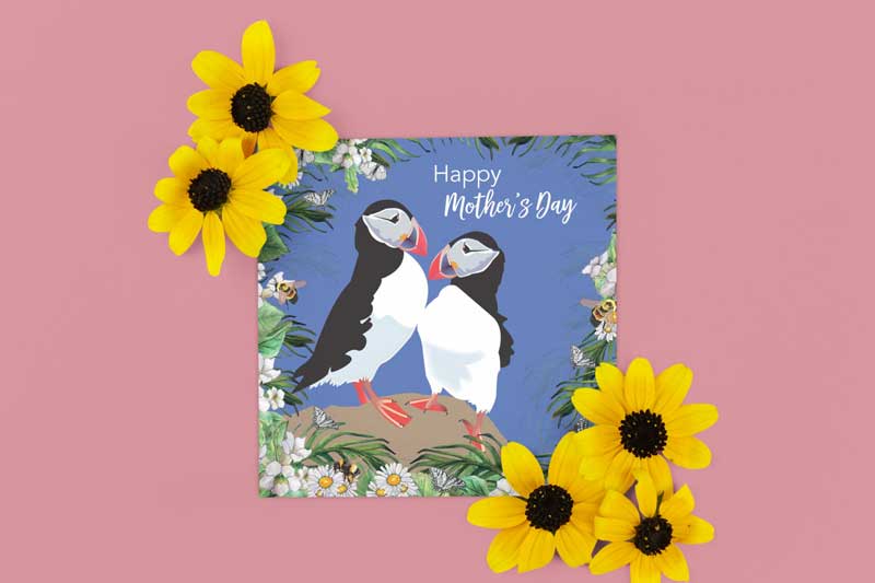 Puffin Mother's day card