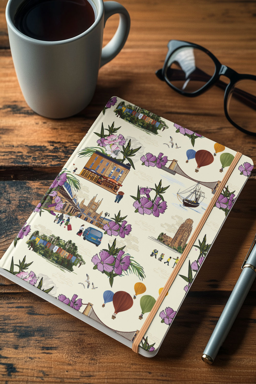 Hard back Bristol icons notebook