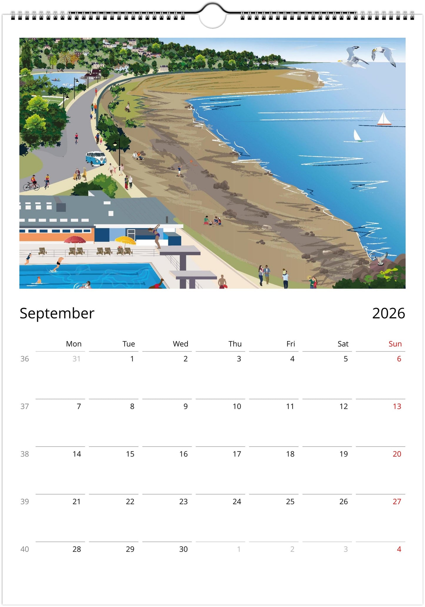 Somerset 2026 wall calendar
