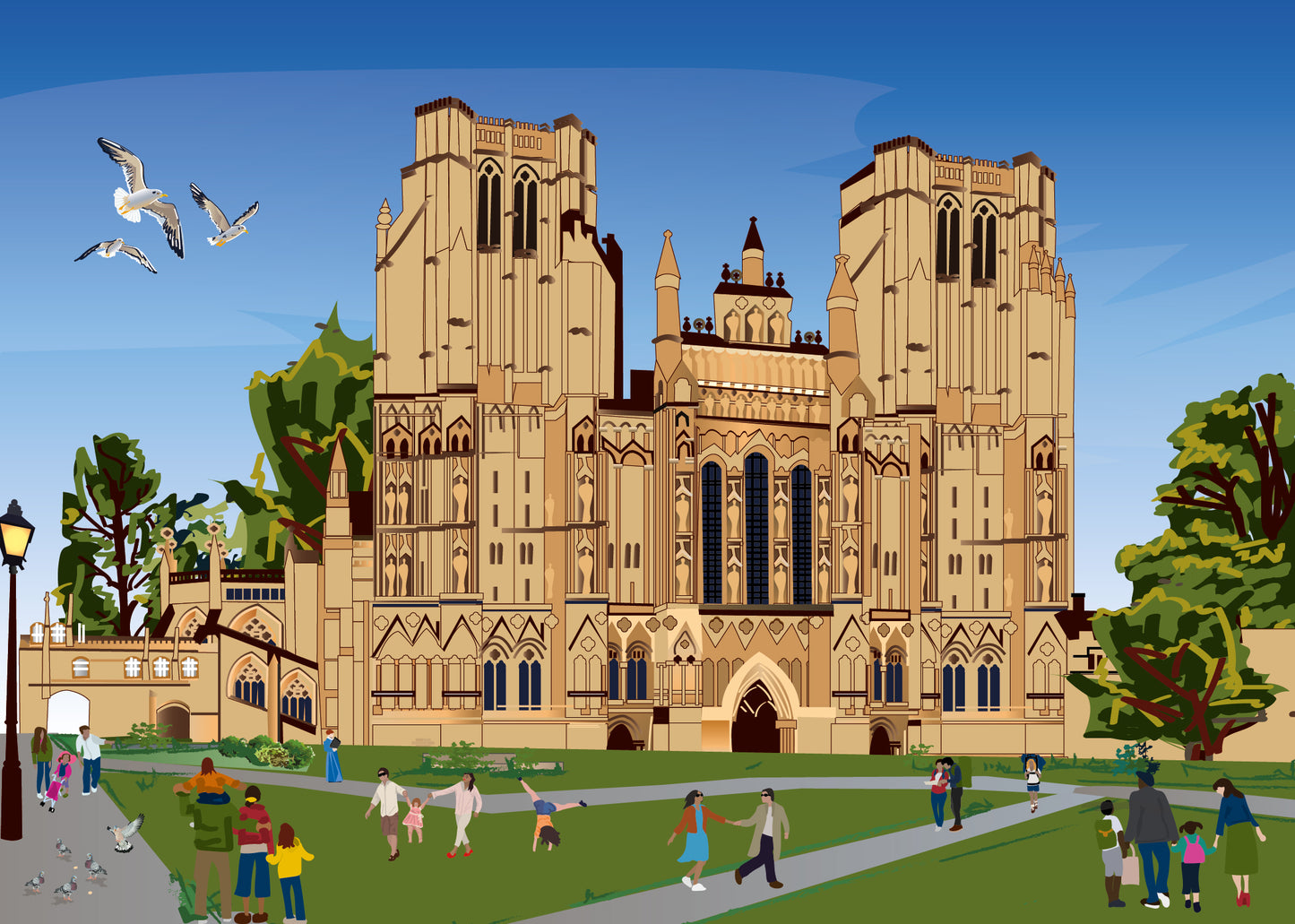 Wells Cathedral poster