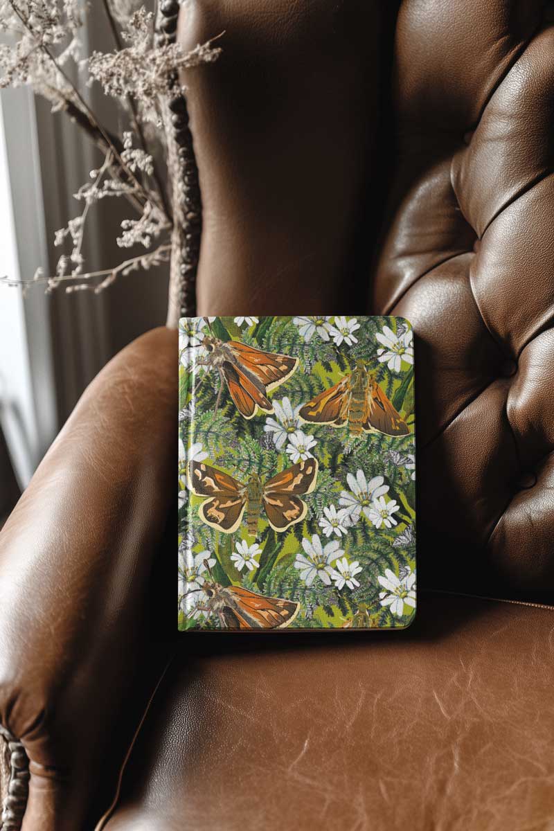 Hard back Moth notebook