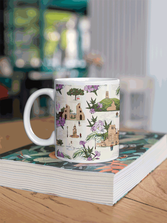 Somerset illustrated mug