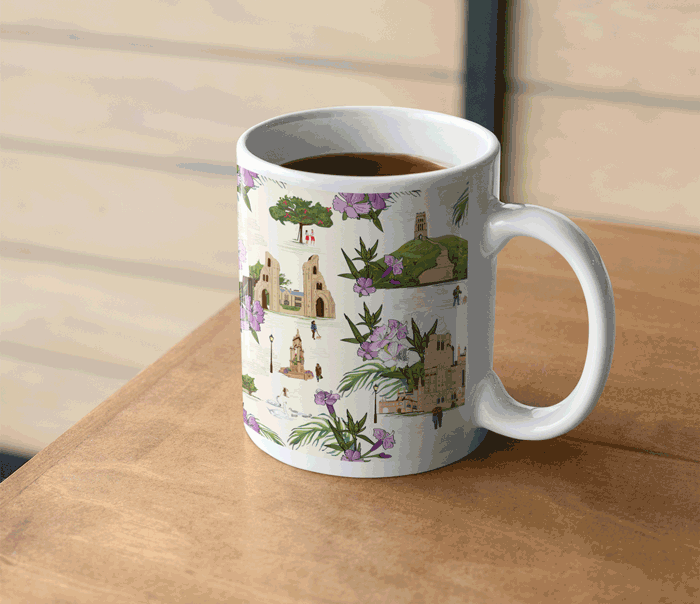 Somerset illustrated mug