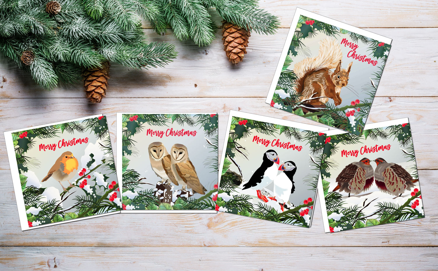 Winter creatures Christmas Cards