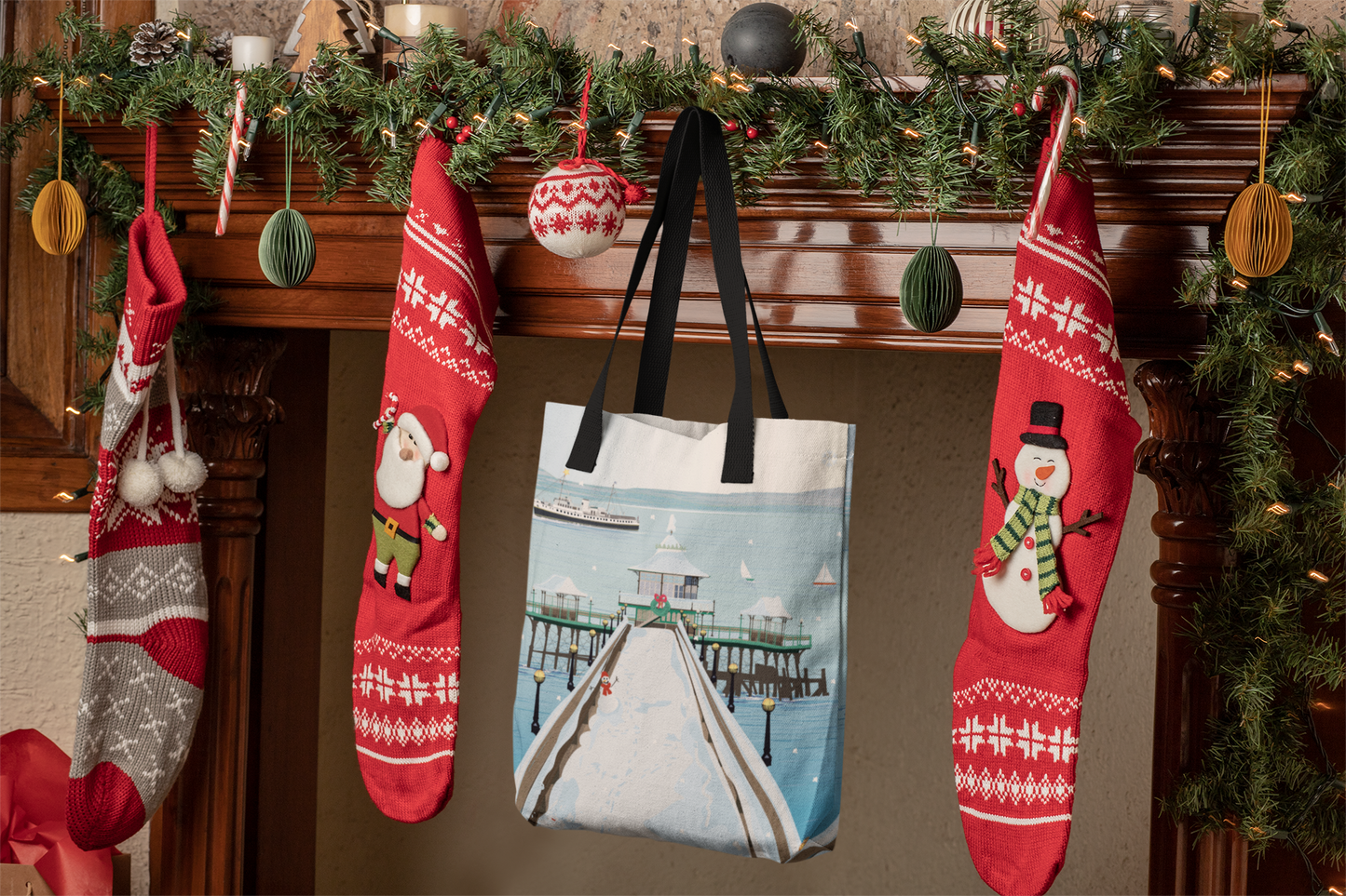 Clevedon Christmas Tote Bag