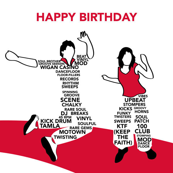 Northern Soul Dancers Greeting Card