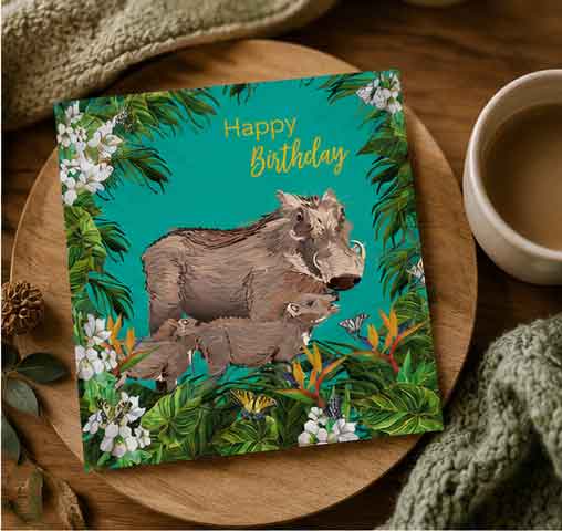 Warthog Greeting Card