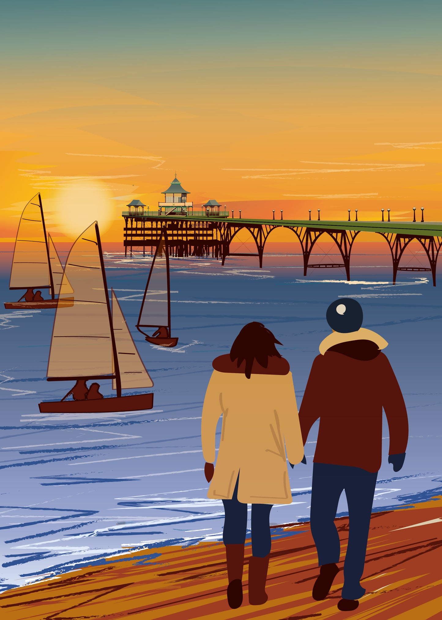 Clevedon Pier Valentine's Card