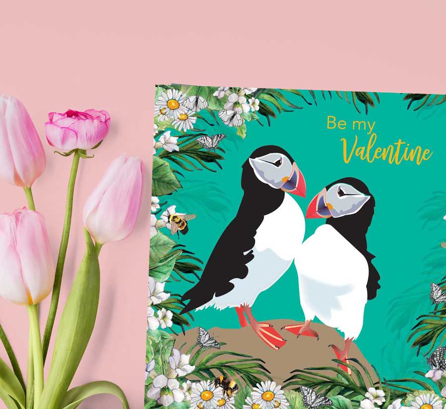 Puffin Valentine's Card