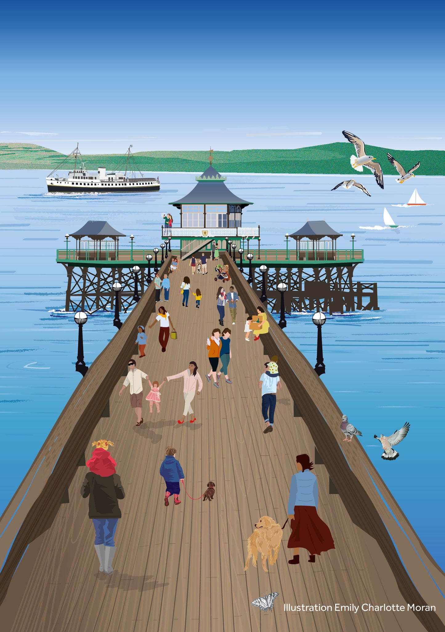 Clevedon Pier Poster NEW