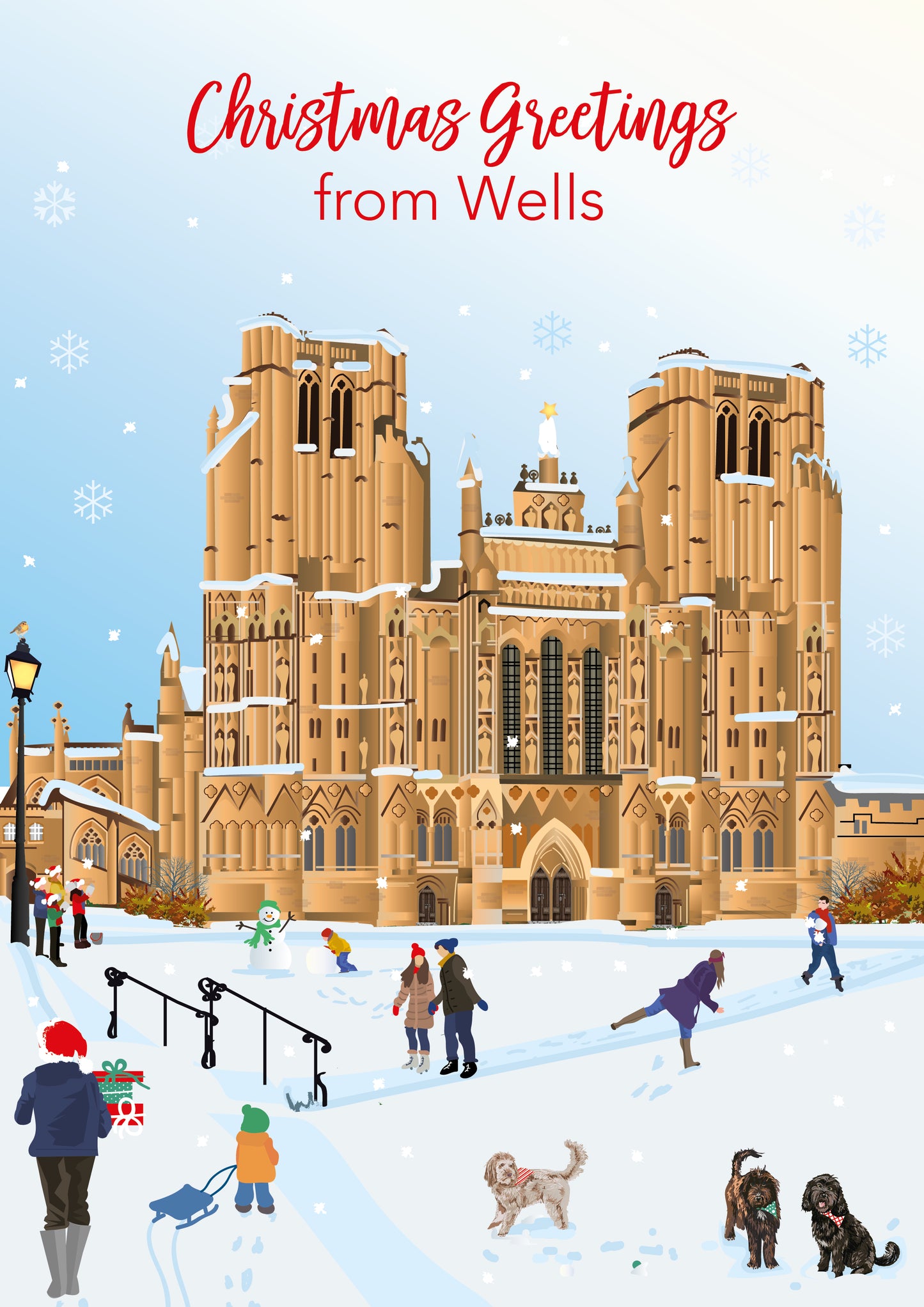 Wells Cathedral 5x7" Christmas Cards