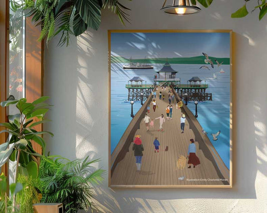 Clevedon Pier Poster NEW