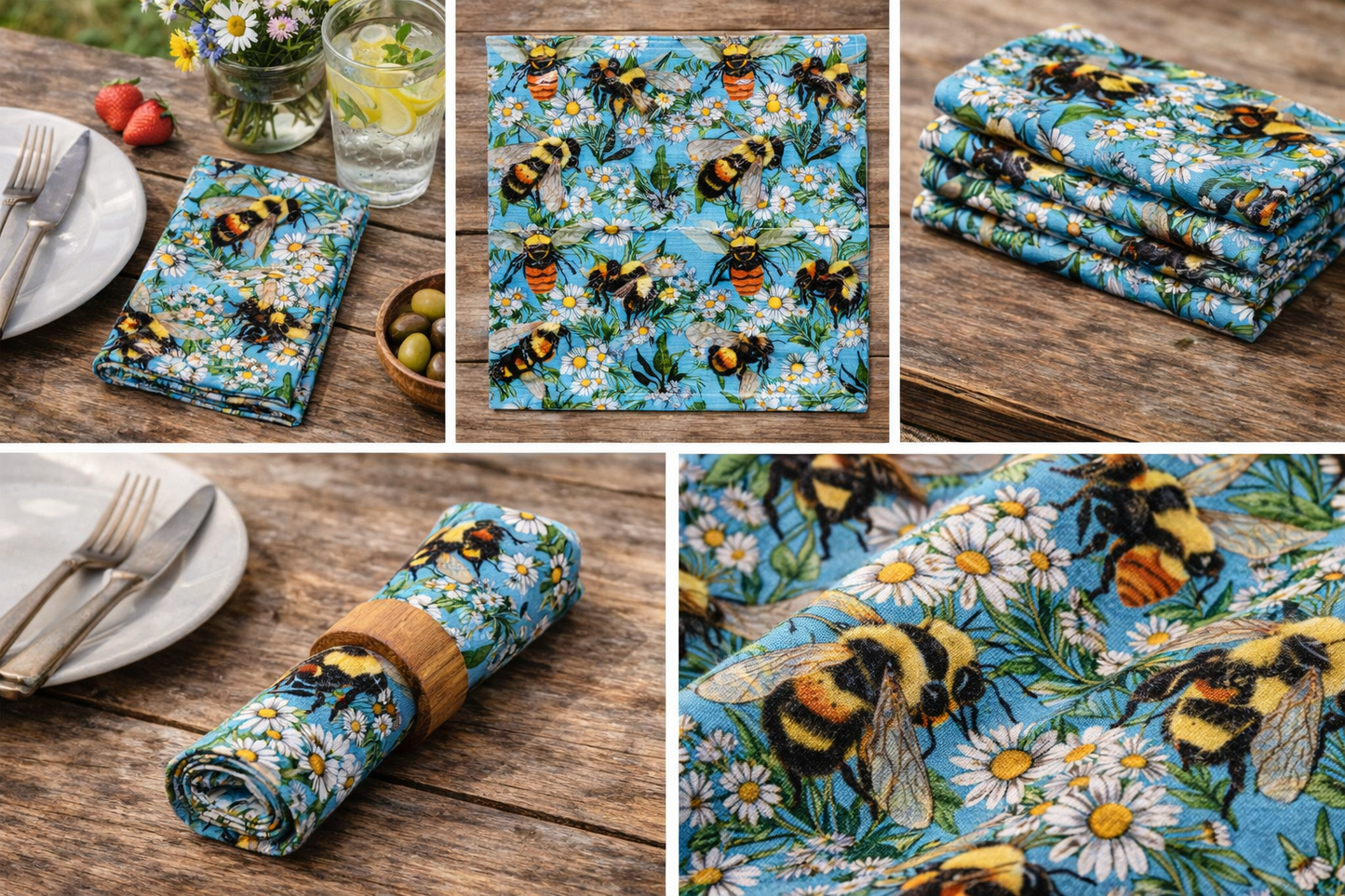 Beautiful Bumble Bee napkin