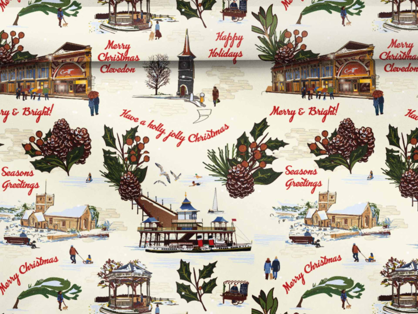Clevedon Christmas Wrapping paper