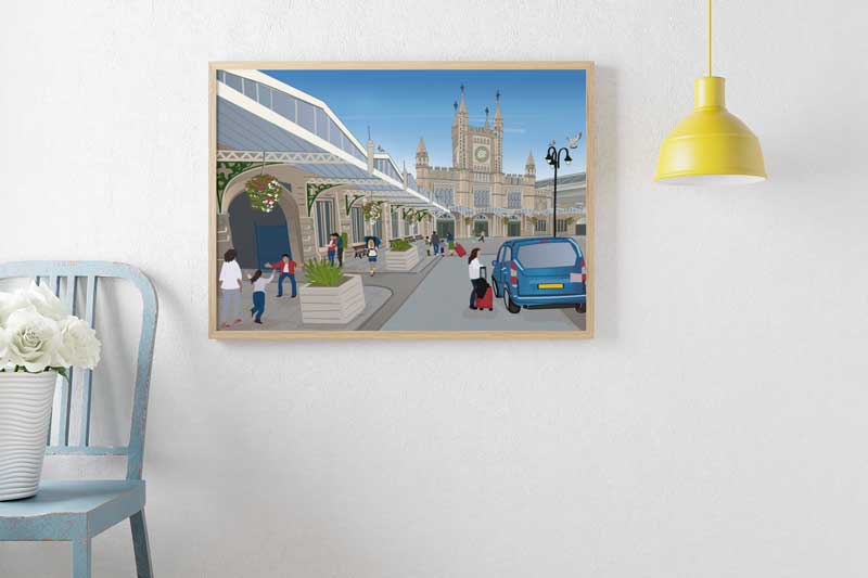 Bristol Temple Meads Station Travel poster