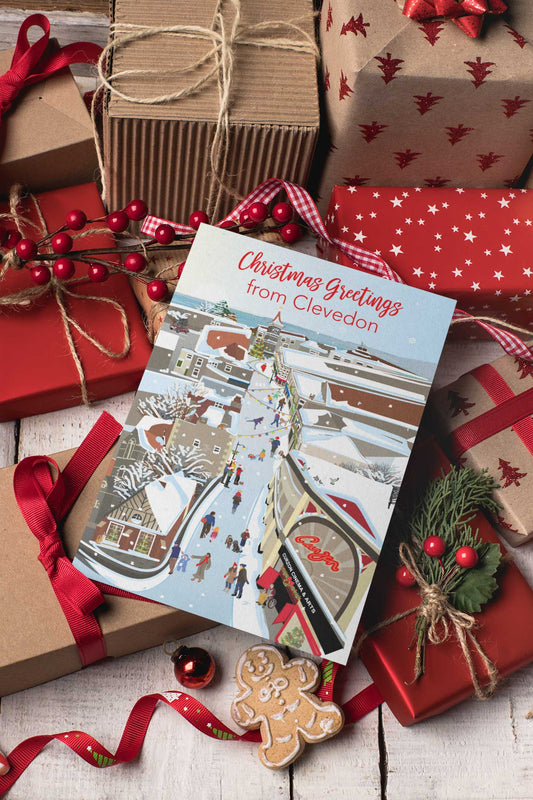 The Curzon and Old Street, Clevedon 5x7" Christmas Cards