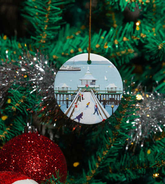 Clevedon Ceramic Christmas Baubles