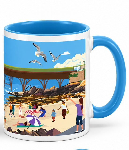 Clevedon Pier Illustrated Mug