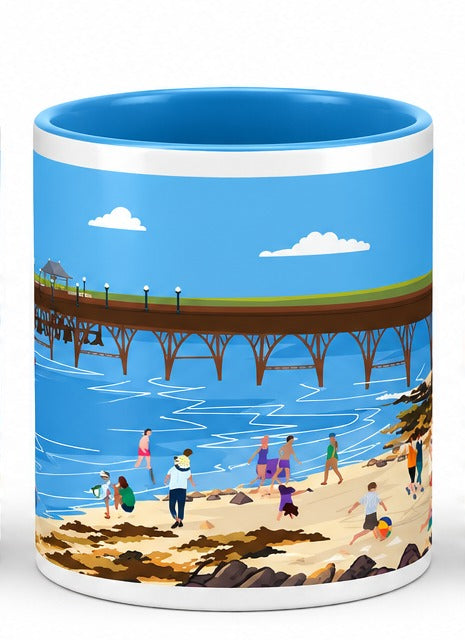 Clevedon Pier Illustrated Mug