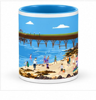 Clevedon Pier Illustrated Mug