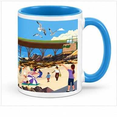 Clevedon Pier Illustrated Mug