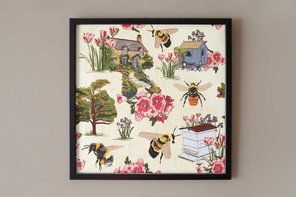 Tiny but mighty - Country Garden framed print
