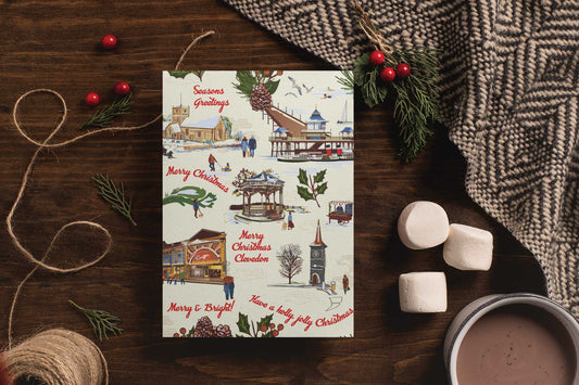 Vintage Clevedon 5x7" Christmas Cards