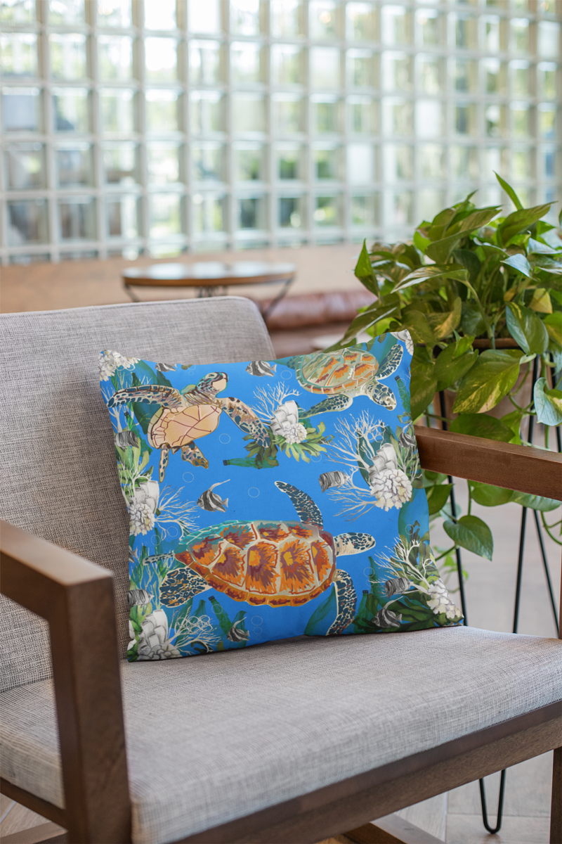 Sea Turtle Ocean Cushion