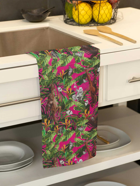 Orang-utan Pattern Tea Towel