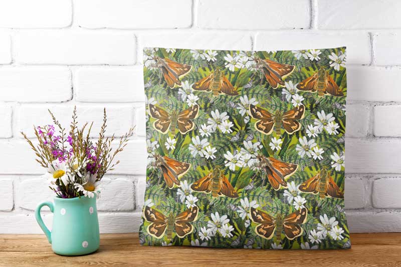 Silver spotted moth pattern