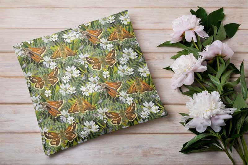 Silver spotted moth pattern