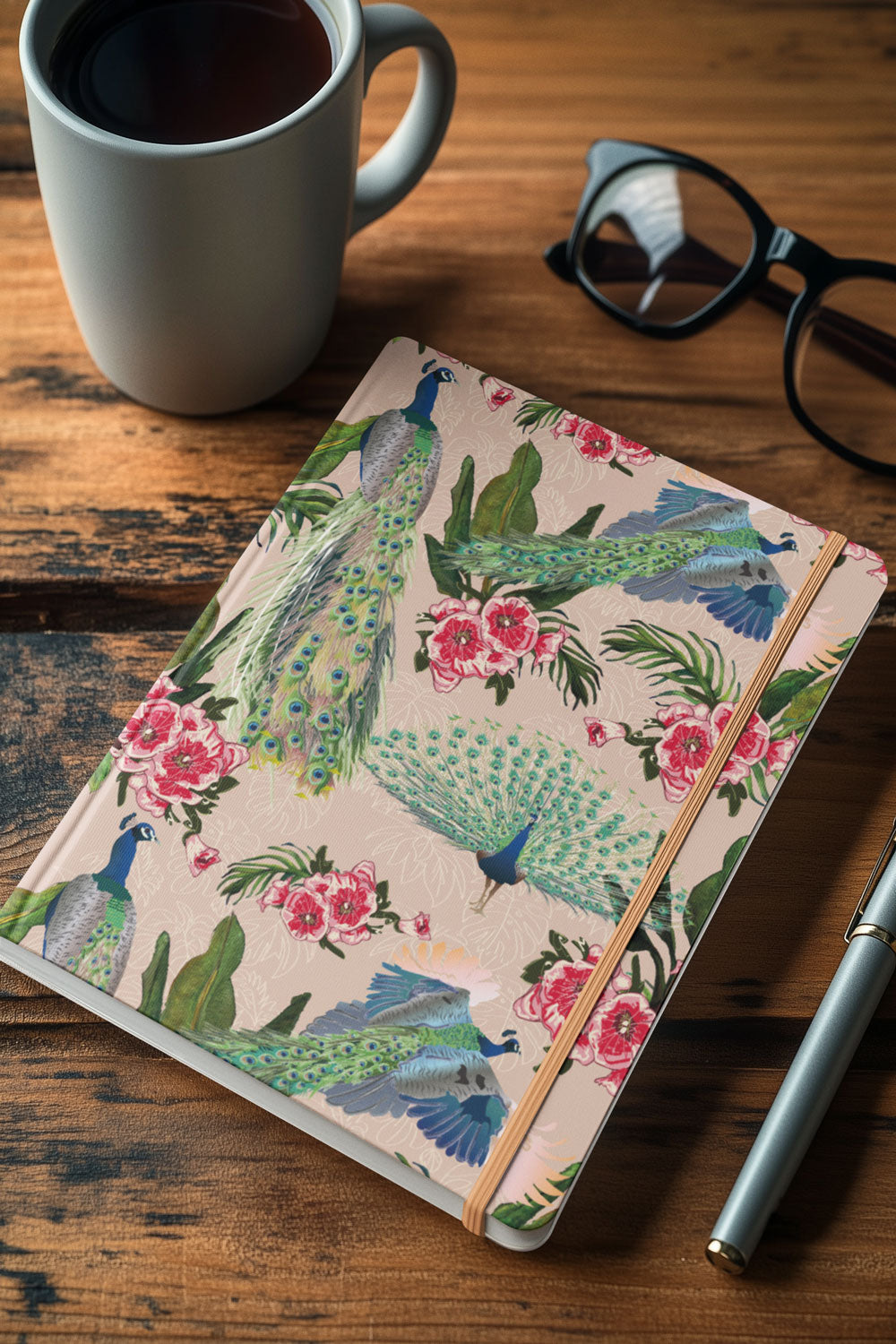 Hard back Enchanted Peacock notebook