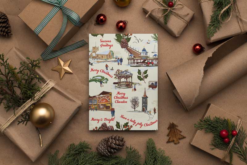 Vintage Clevedon 5x7" Christmas Cards