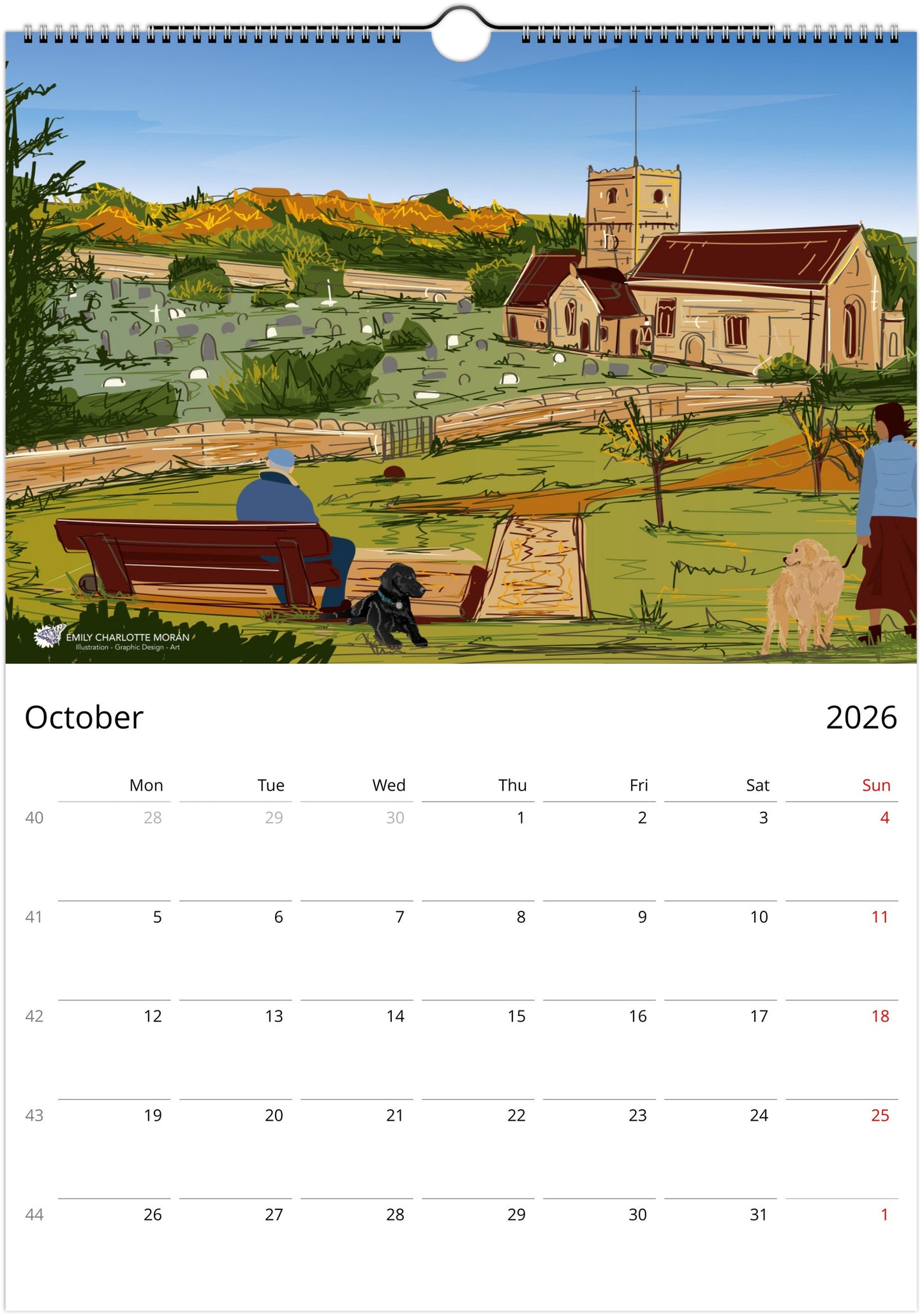Clevedon 2026 wall calendar