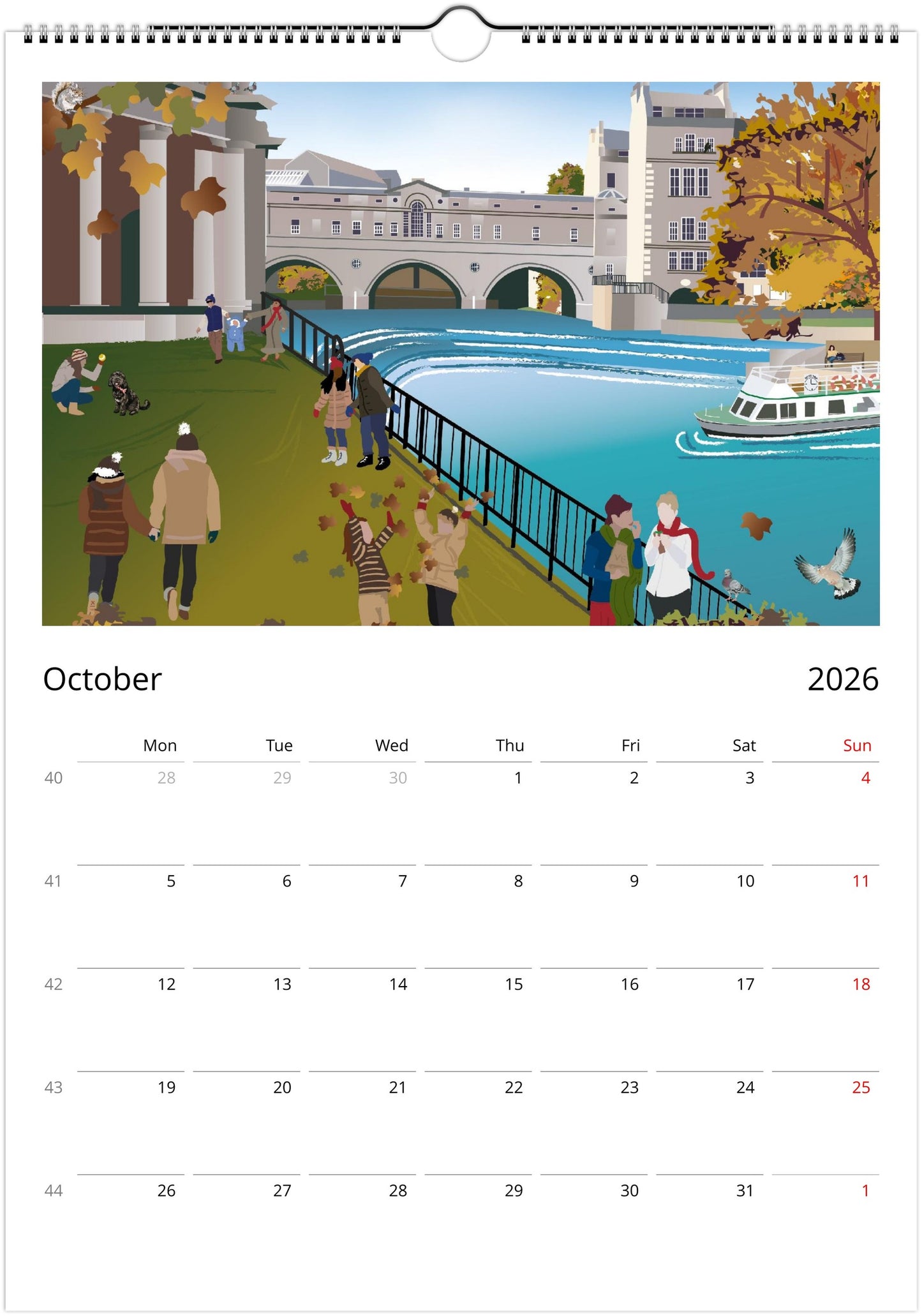 Somerset 2026 wall calendar