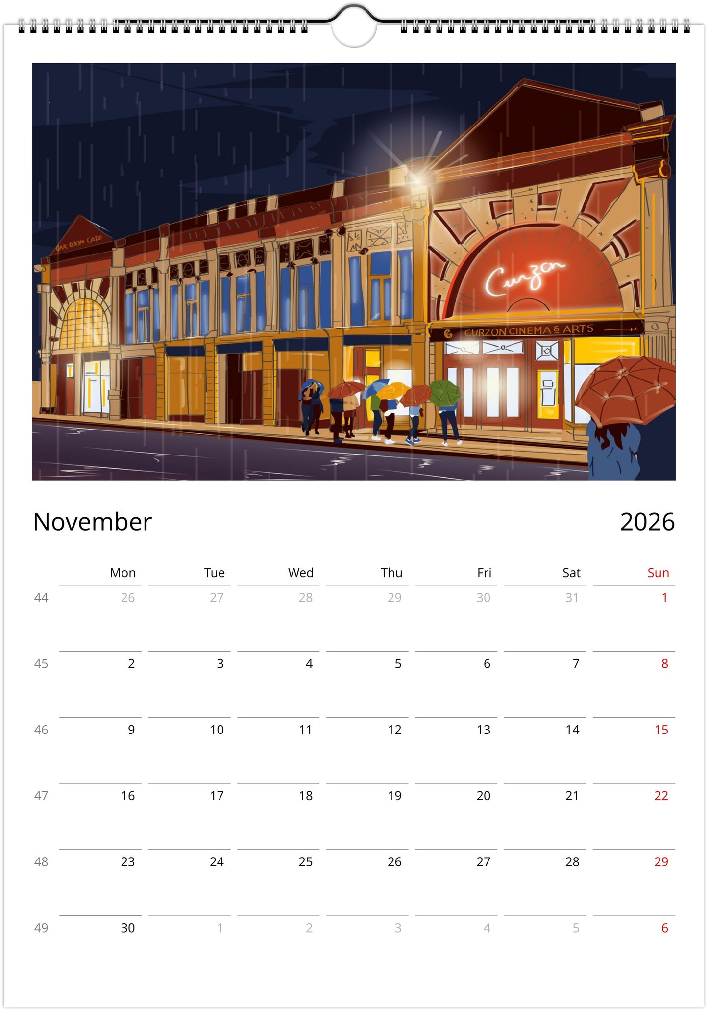 Somerset 2026 wall calendar