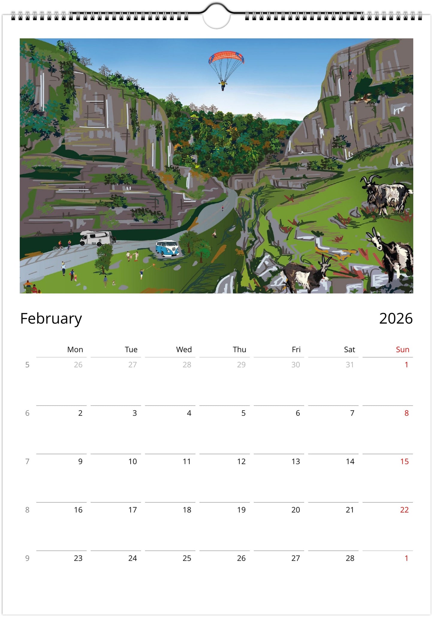 Somerset 2026 wall calendar