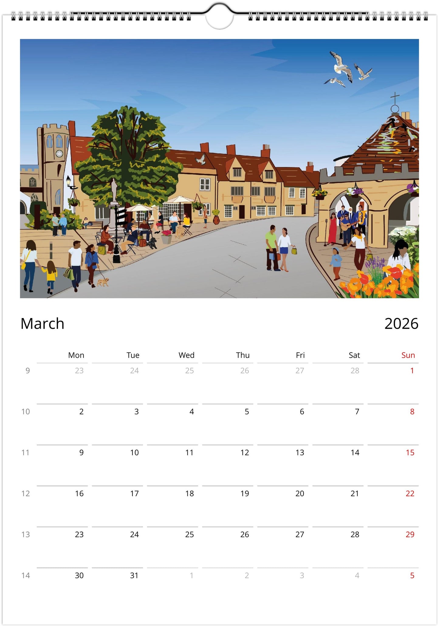 Somerset 2026 wall calendar