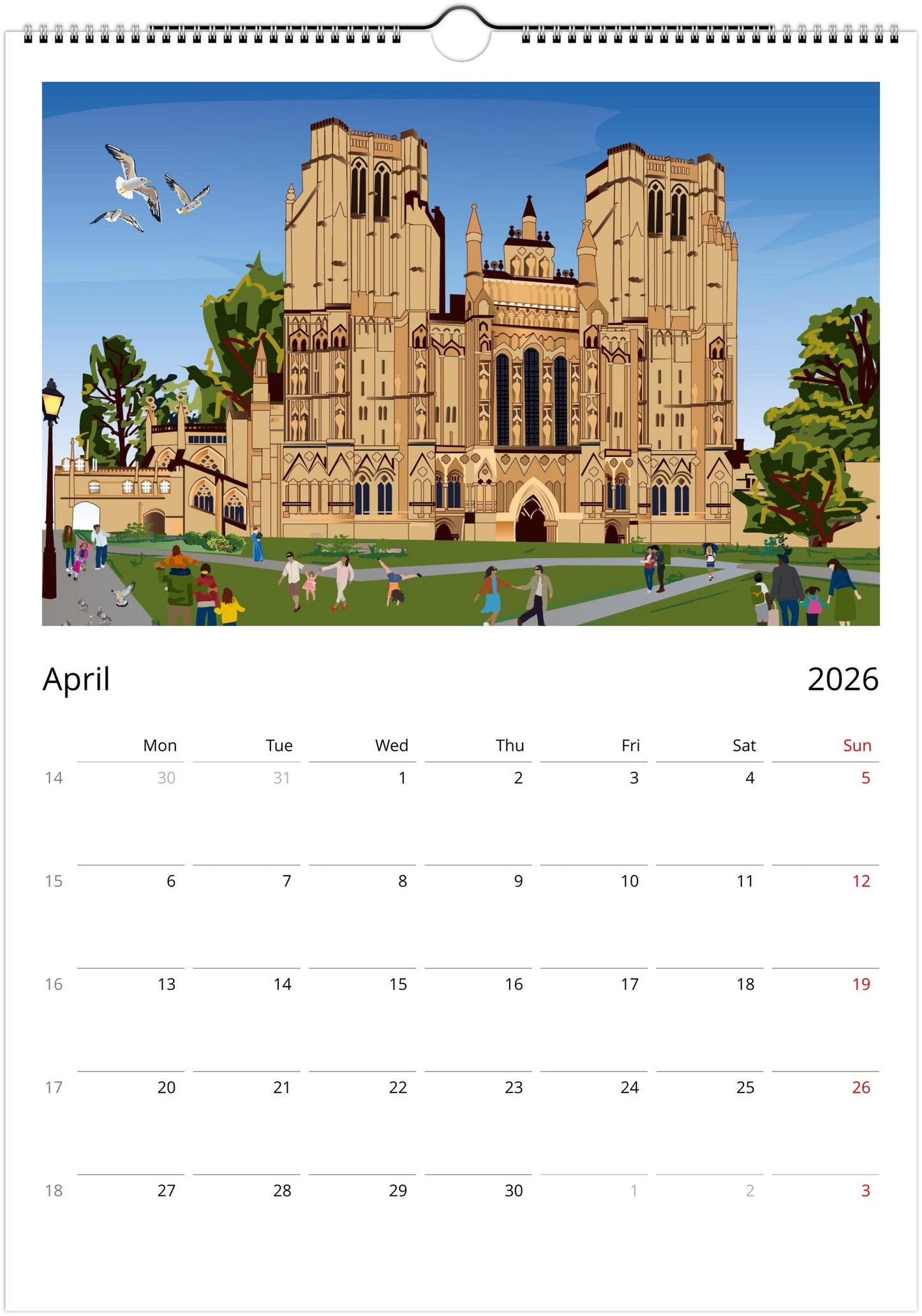 Somerset 2026 wall calendar