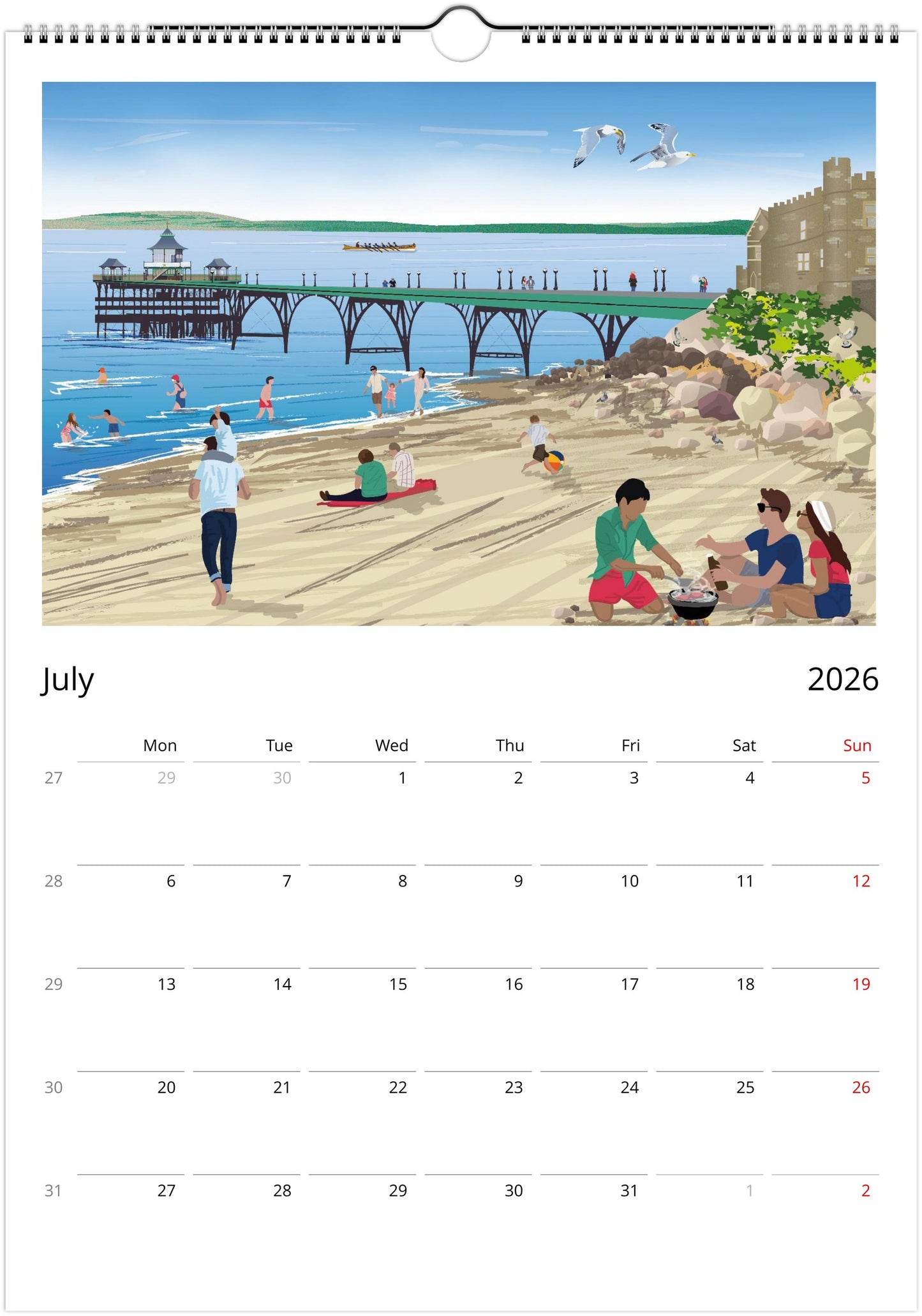 Somerset 2026 wall calendar